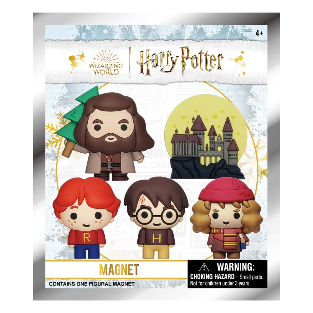 Détail des aimants 3D Harry Potter Noël en PVC licence officielle