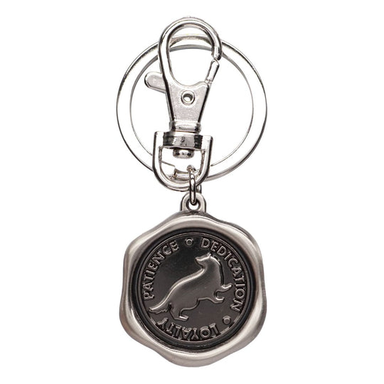 Porte-clés Harry Potter Poufsouffle en étain, licence officielle Monogram Int., sur fond blanc