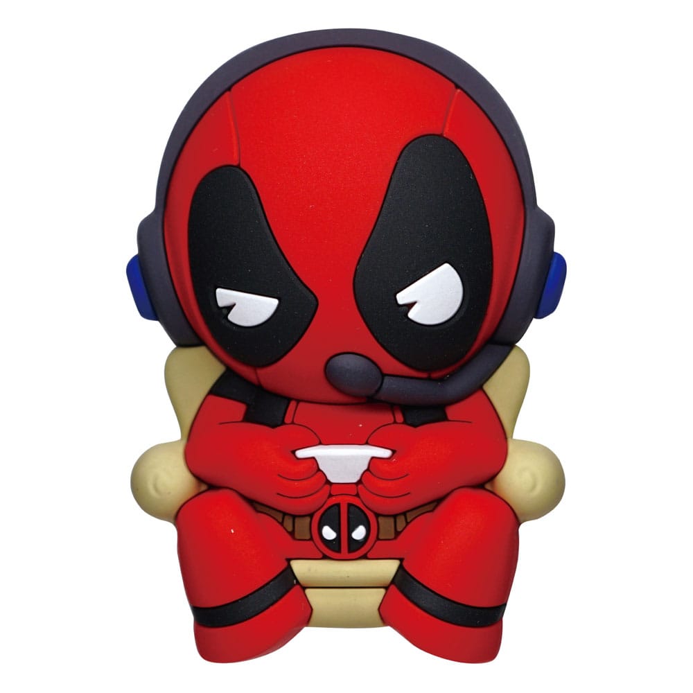 Aimant 3D Deadpool Gaming officiel Marvel Monogram Int. sur fond blanc