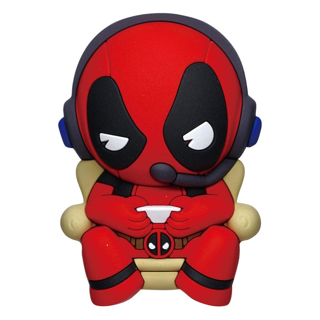 Aimant 3D Deadpool Gaming officiel Marvel Monogram Int. sur fond blanc