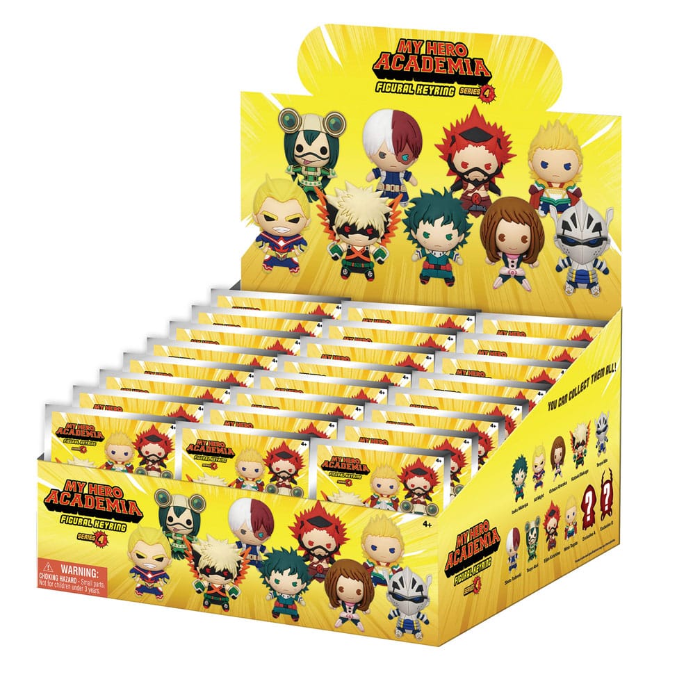Détail de porte-clés My Hero Academia 3D en PVC, personnages variés