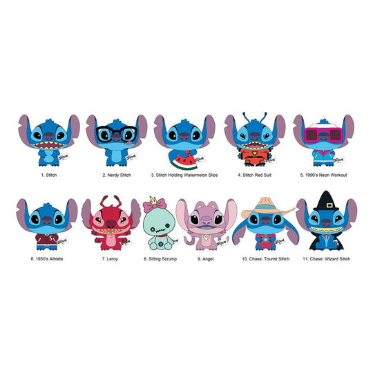Présentoir complet de 24 porte-clés peluche Stitch Lilo & Stitch