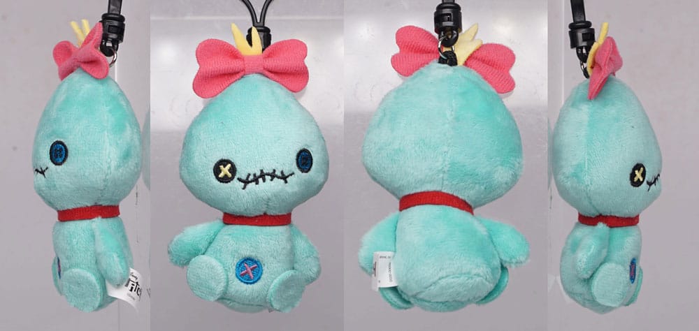 Vue arrière du porte-clés Stitch, montrant sa queue et son dos