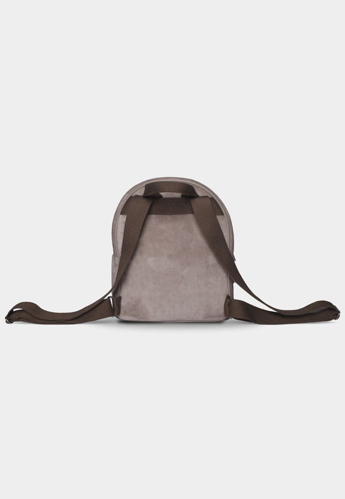Vue arrière du mini sac à dos Pusheen Cookie, mettant en évidence la qualité du polyester et les bretelles ajustables.