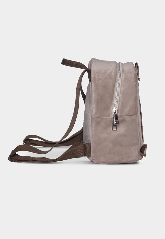 Détail du motif Pusheen avec le cookie sur le mini sac à dos, soulignant la finition et la licence officielle Difuzed.