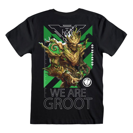 T-Shirt Marvel Rivals Groot XL officiel Heroes Inc. sur cintre, fond clair