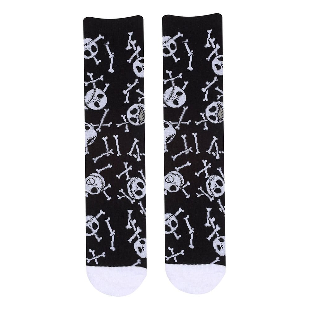 Chaussettes L'Étrange Noël de Mr. Jack motif Bones, taille S-M, sous licence officielle Heroes Inc.