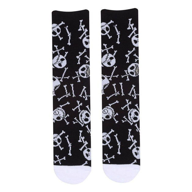 Chaussettes L'Étrange Noël de Mr. Jack motif Bones, taille S-M, sous licence officielle Heroes Inc.