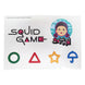 Lot d'autocollants variés Squid Game inclus dans le coffret cadeau.
