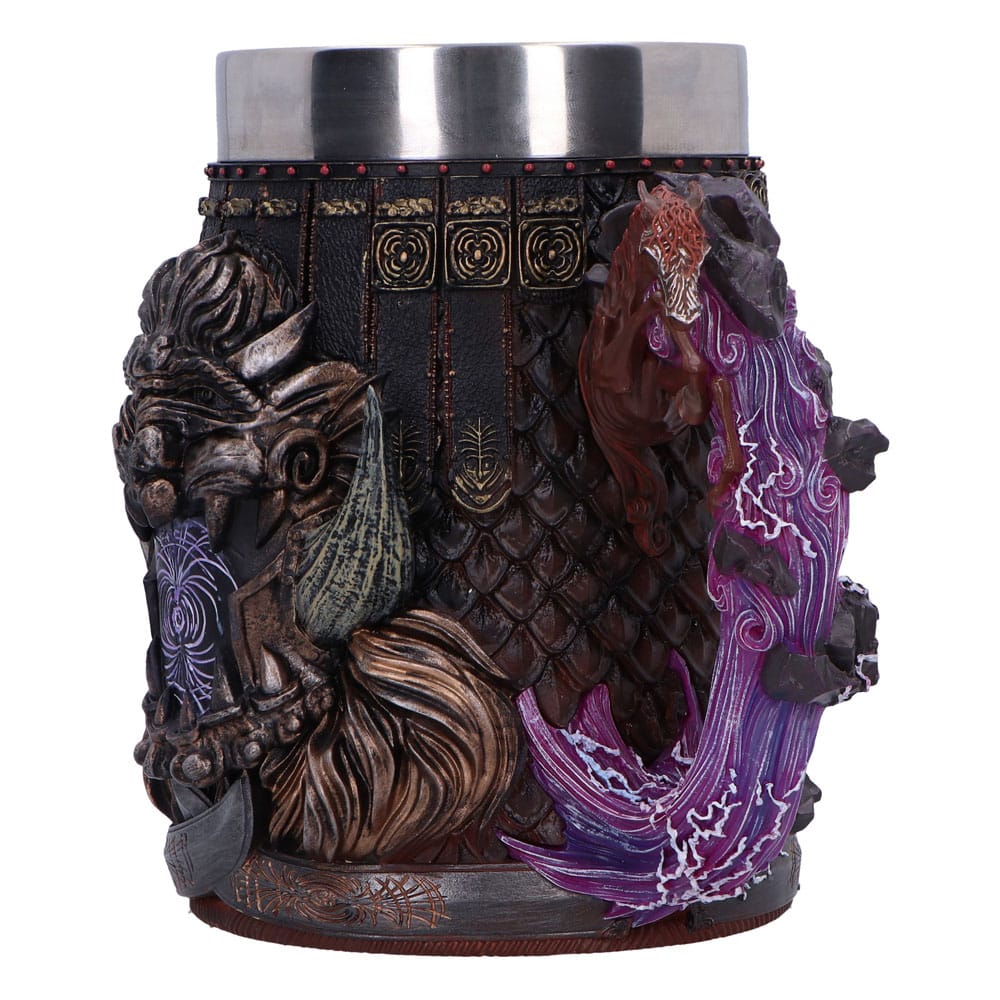 Chope de collection Elden Ring Radahn en résine peinte à la main, profil gauche