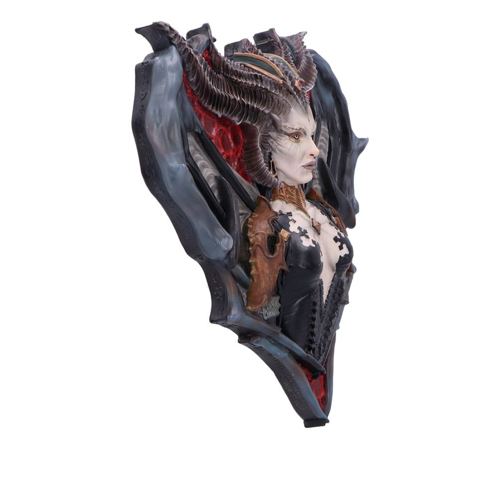 Produit dérivé Diablo IV : Décoration murale Lilith par Nemesis Now, gros plan sur le visage