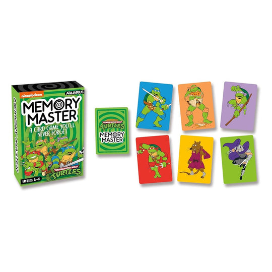Boîte du jeu de cartes TMNT Memory Master de NMR Distribution, avec les Tortues Ninja