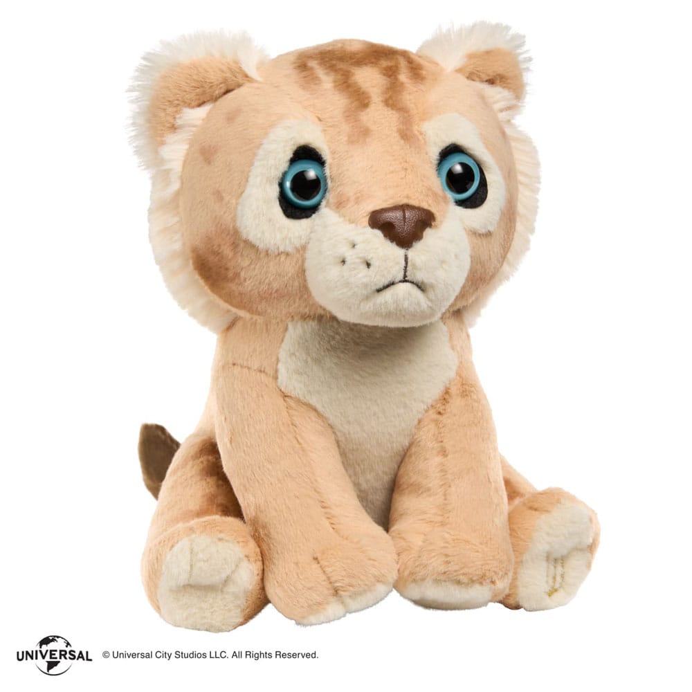 Détail de la peluche Wicked Lion Peureux 19cm avec étiquette Noble Collection