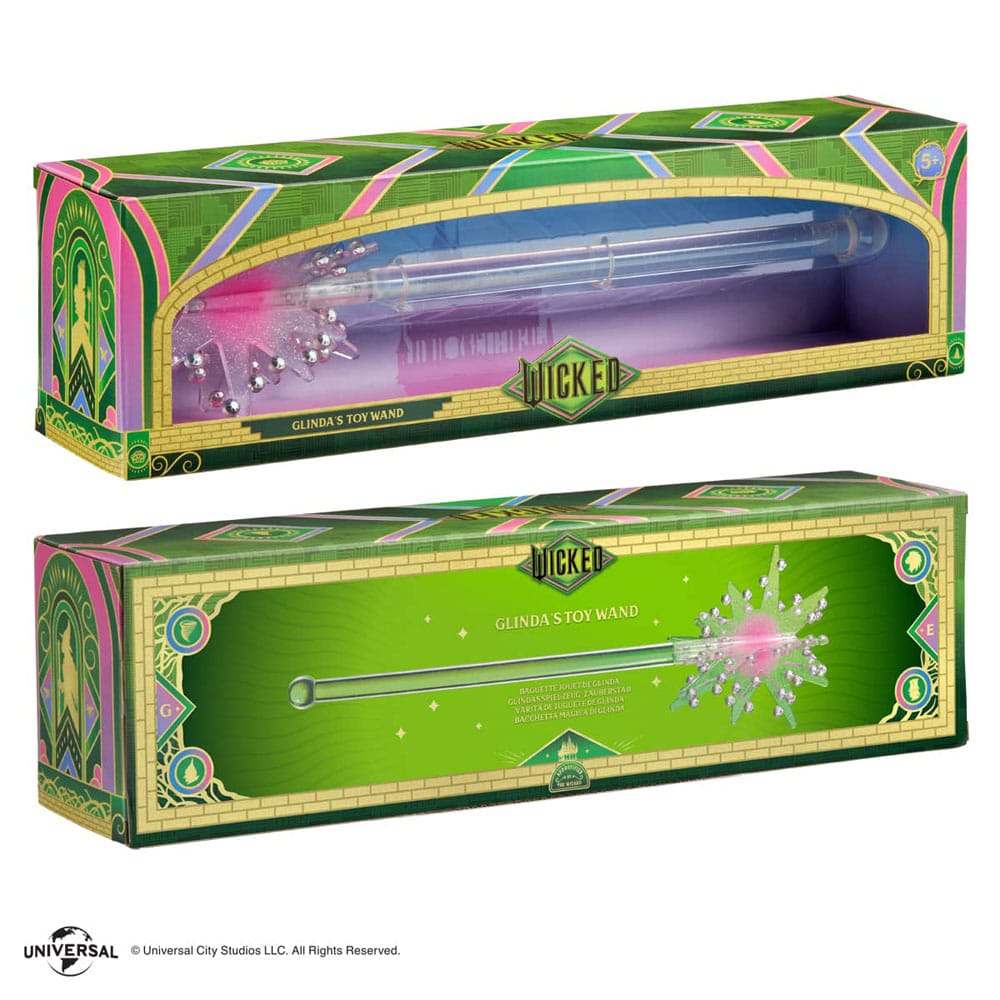 Détail de la baguette Glinda's Toy Wand de Noble Collection pour les fans de Wicked