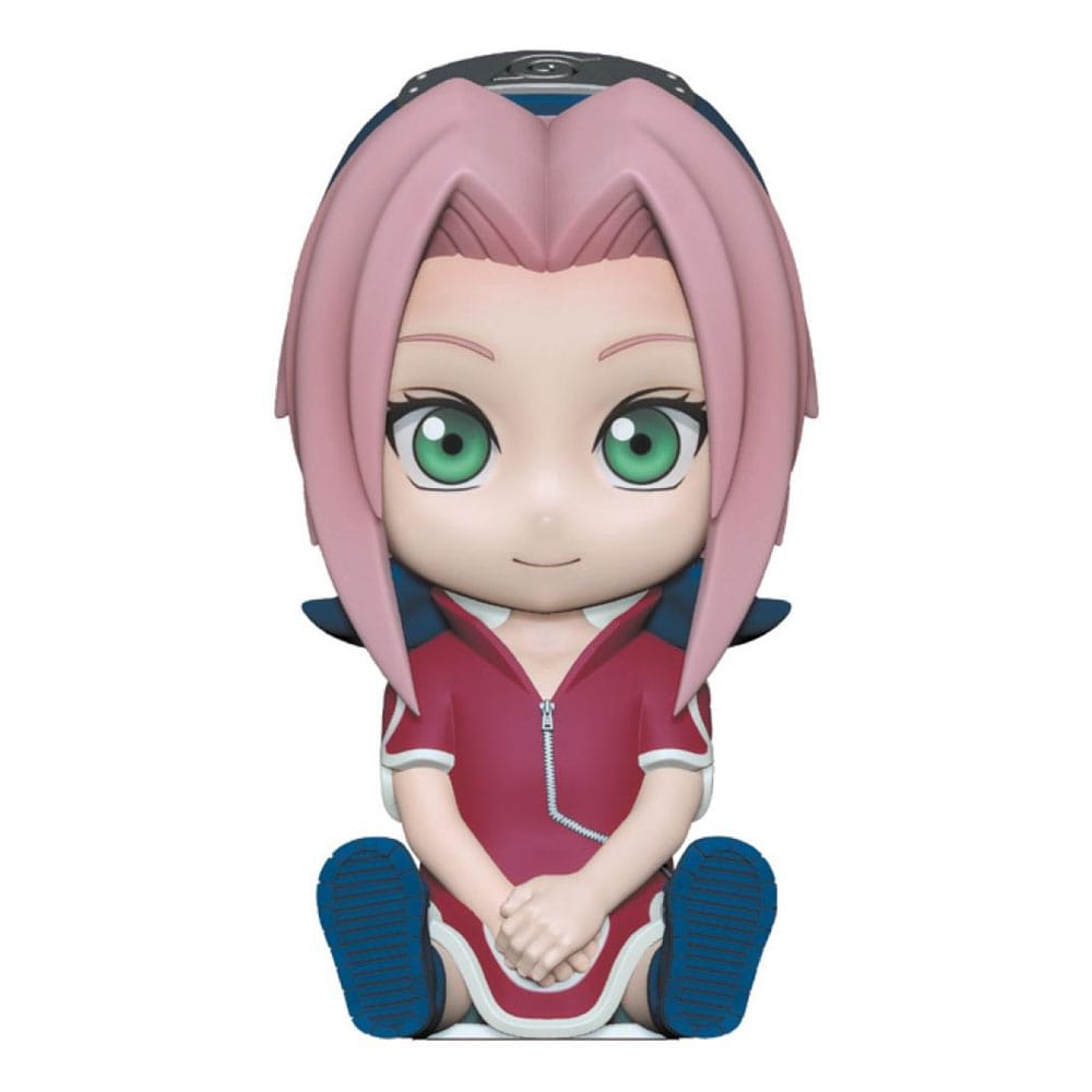 Tirelire Sakura Haruno Naruto Shippuden en PVC par Plastoy, peinte à la main et sous licence officielle
