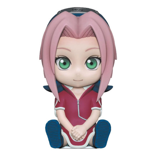 Tirelire Sakura Haruno Naruto Shippuden en PVC par Plastoy, peinte à la main et sous licence officielle