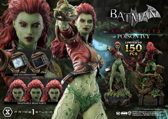 Détail du visage de Poison Ivy, statuette Batman Arkham City