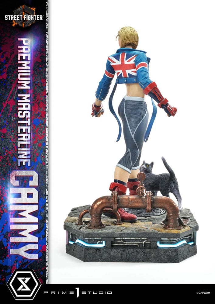 Gros plan sur les détails de la statuette Cammy Prime 1 Studio