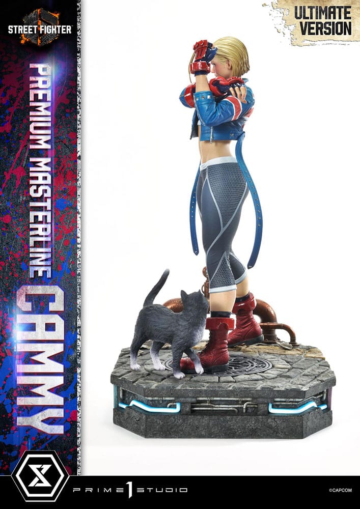 Statuette Cammy Street Fighter 6 montrant la qualité de la peinture à la main