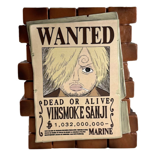 Tirelire One Piece Sanji Wanted Plastoy vue de face