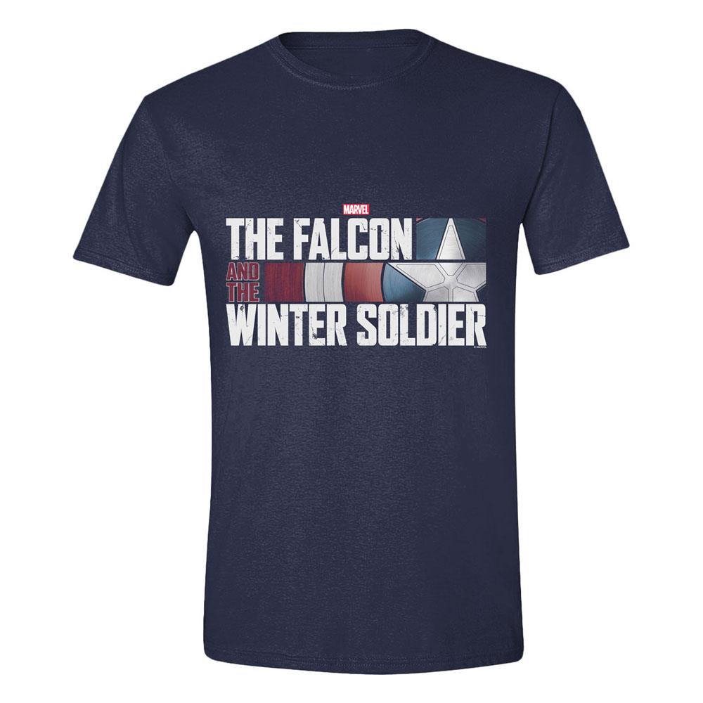 T-shirt officiel Marvel The Falcon and the Winter Soldier, coloris Navy, avec le logo Action HR, taille XL.