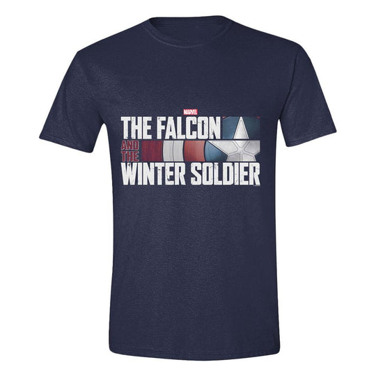 T-shirt officiel Marvel The Falcon and the Winter Soldier, coloris Navy, avec le logo Action HR, taille XL.