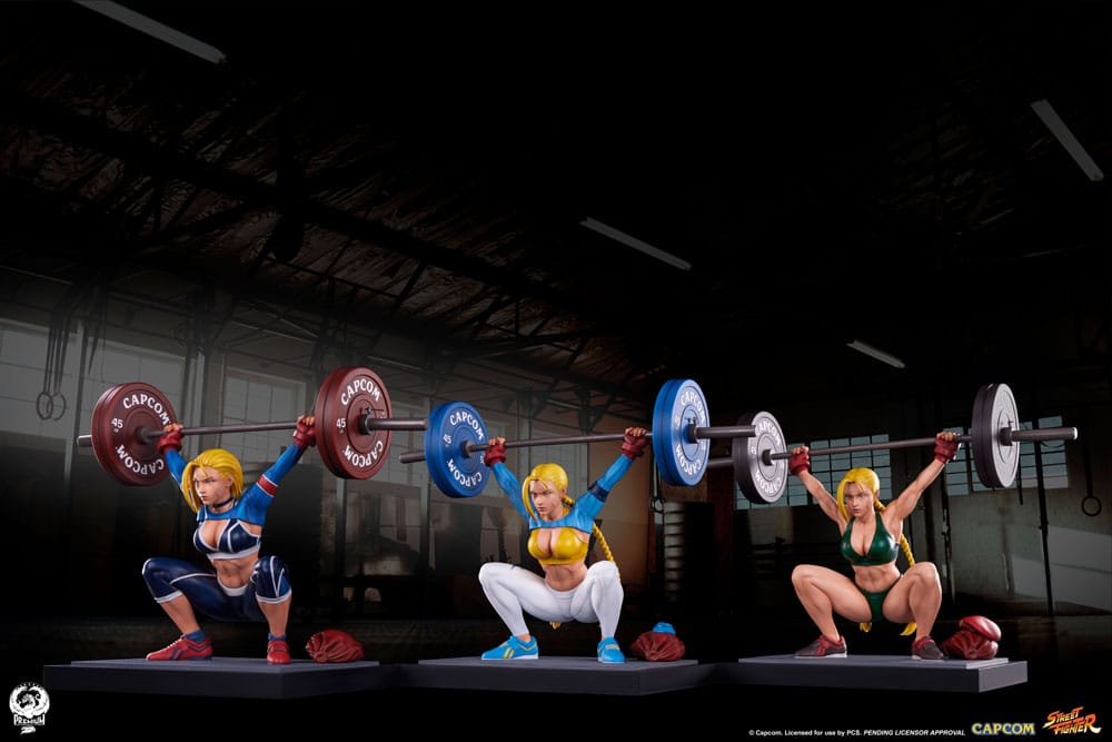 Statuette Cammy Powerlifting - Angle de vue dynamique