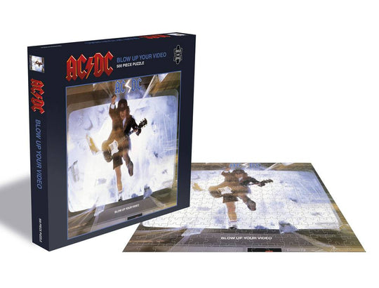 Puzzle AC/DC Blow Up Your Video 500 pièces assemblé avec l'illustration de l'album