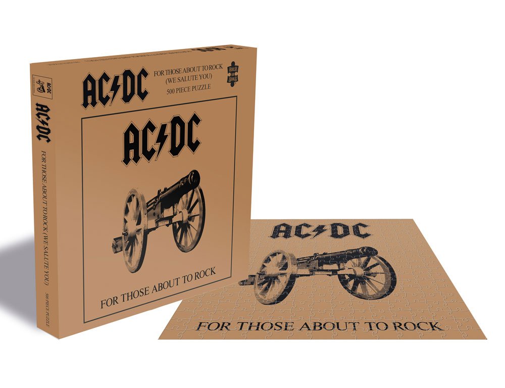 Détail du puzzle AC/DC For Those About To Rock avec le canon et le logo Rock Saws