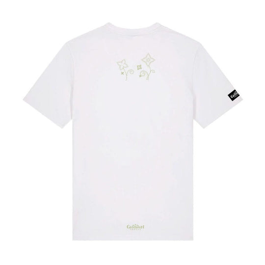 Détail du design Nahida sur T-Shirt Genshin Impact Park Agencies