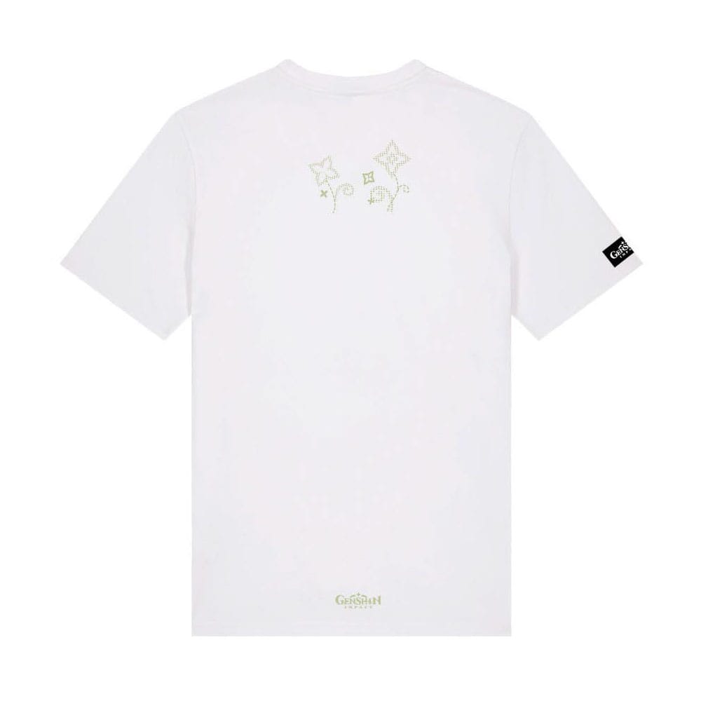 Détail du design Nahida sur le T-Shirt Genshin Impact, licence Park Agencies