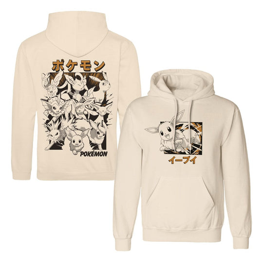 Sweater à capuche Pokémon Évoli Evolutions Katakana taille S, motif japonais officiel