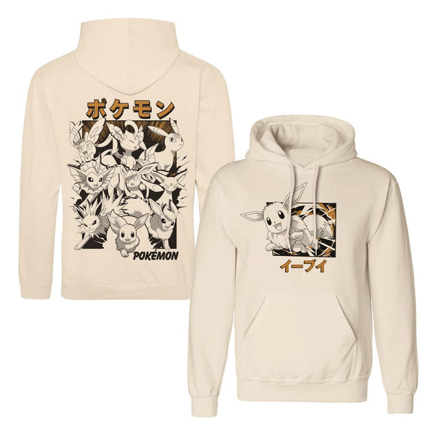 Sweater à capuche Pokémon Évoli Evolutions Katakana taille S, motif japonais officiel
