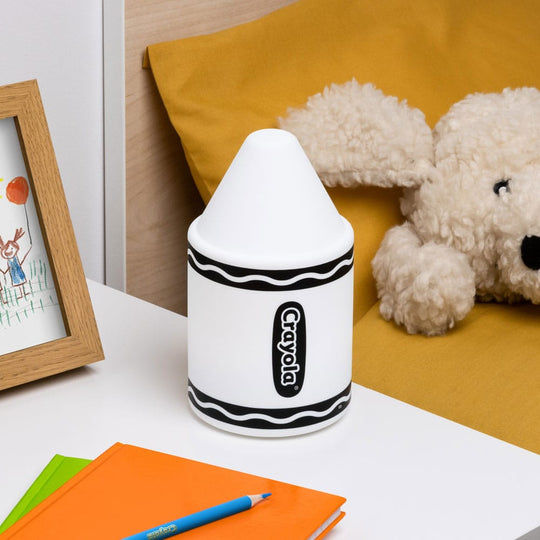 Lampe Squishy Glo Crayola Multicolore 18 cm allumée, diffusant des couleurs vives