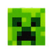 Veilleuse Minecraft Creeper 10 cm allumée, vue de face