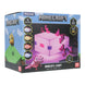 Lampe Axolotl Minecraft de 21cm, vue de face, sur une table de chevet