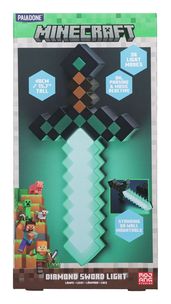 Lampe Épée Diamant Minecraft éteinte, montrant la texture pixelisée