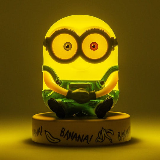 Lampe figurine Minions Bob de Paladone, vue de côté, montrant les détails du personnage