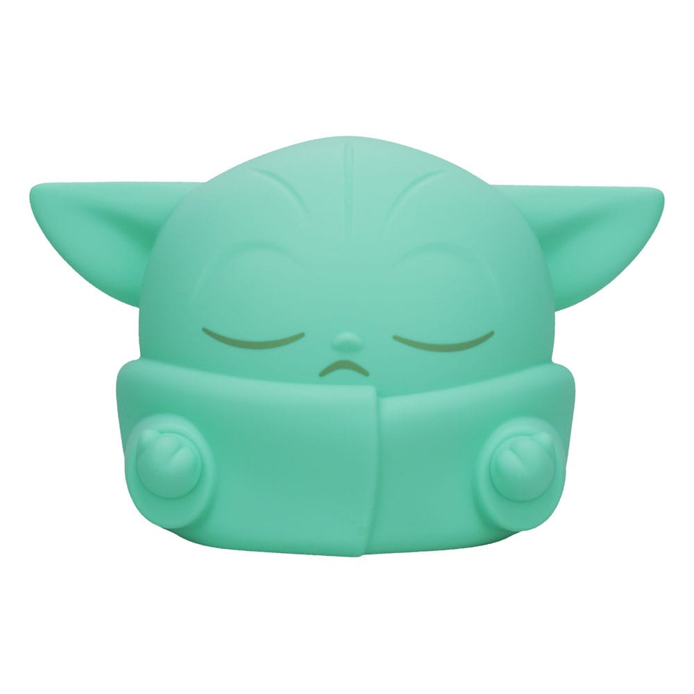 Lampe Grogu Squishy Glo Star Wars The Mandalorian allumée, vue de face