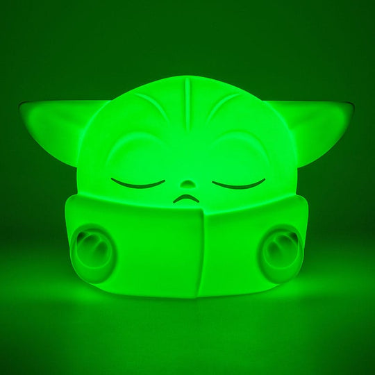 Lampe Grogu Squishy Glo Star Wars The Mandalorian, vue latérale, montrant la texture