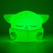 Lampe Grogu Squishy Glo Star Wars The Mandalorian, vue latérale, montrant la texture