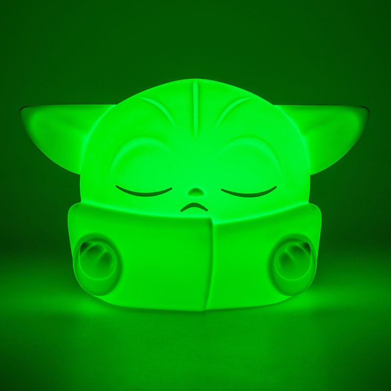 Lampe Grogu Squishy Glo Star Wars The Mandalorian, vue latérale, montrant la texture