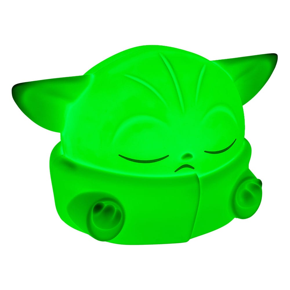 Packaging de la lampe Grogu Squishy Glo Paladone avec logo Star Wars