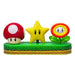 Lampe Super Mario Icons 30cm de face, allumée, montrant les symboles emblématiques