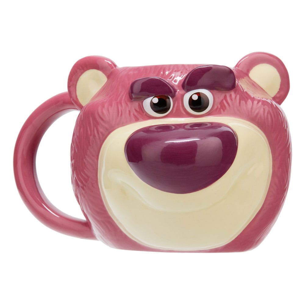 Mug Lotso Toy Story de face, montrant le design détaillé du personnage.