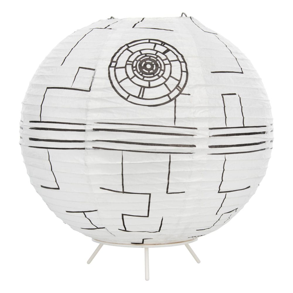 Lampe Star Wars Étoile de la Mort 21 cm allumée, vue de face