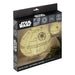 Lampe Star Wars Death Star 21 cm sur un bureau, créant une ambiance lumineuse