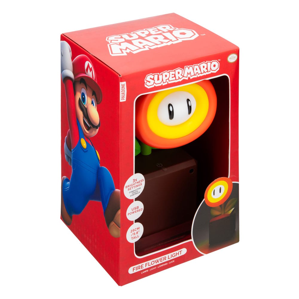 Lampe Fire Flower Super Mario dans un environnement gaming