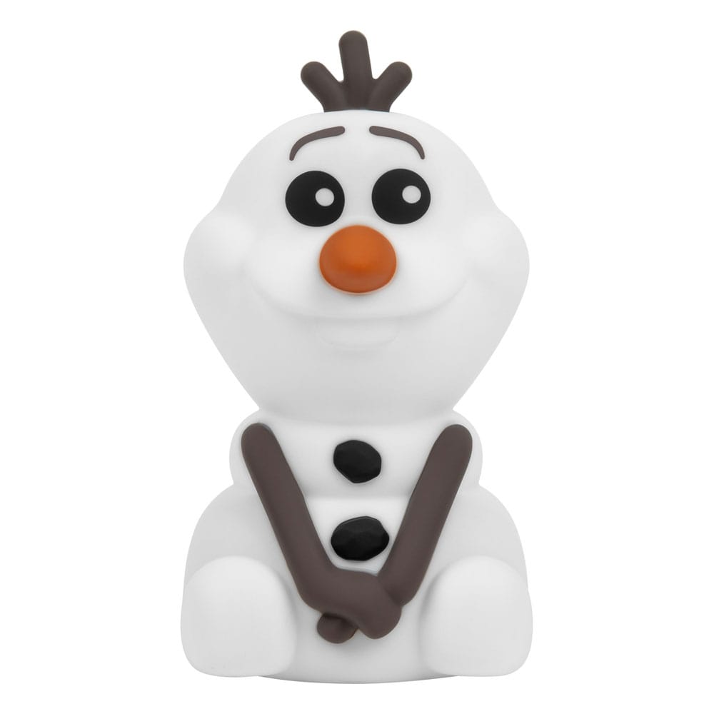 Lampe Squishy Glo Olaf La Reine des Neiges 15cm allumée, vue de face