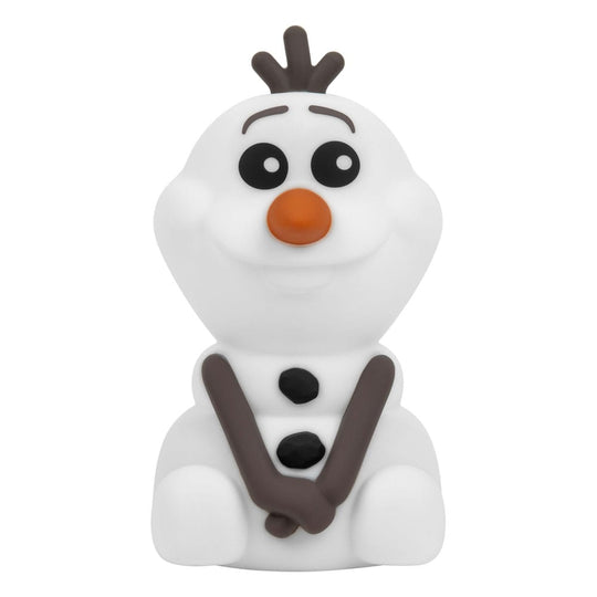 Lampe Squishy Glo Olaf La Reine des Neiges 15cm allumée, vue de face
